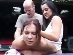 Brutal Catfight video 'Cheating brunette spanked and force fucked in doggystyle'